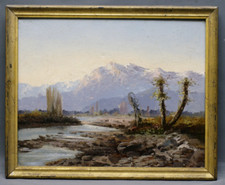 Tableau Vue de Montagne fin 19ème