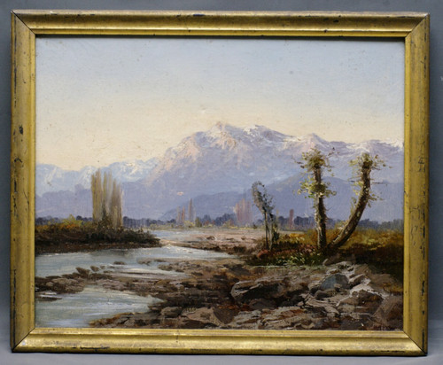 Tableau vue montagne fin - tableau,