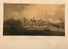 Vue Générale D'Istanbul. Flandin Eugène. Lithographie Originale Paris 1853