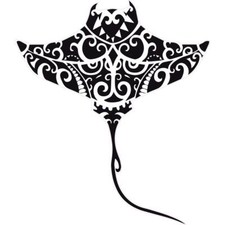 Raie Manta tiki sticker