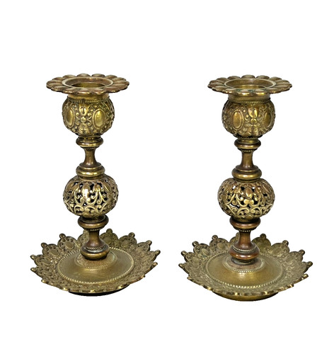 Paire petits bougeoirs - paire,