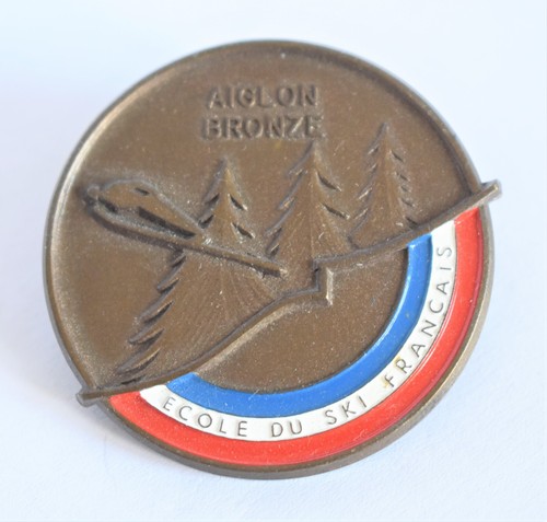 Insigne broche médaille ski - broche,