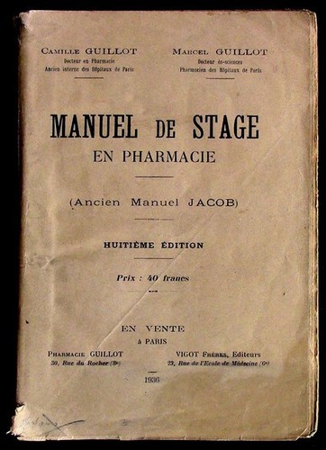 Manuel stage pharmacie - de,