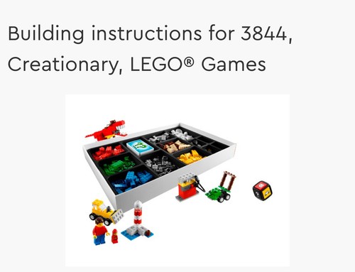 Lego 3944 creationary game - lego,