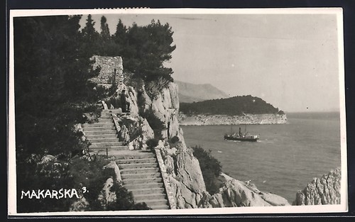Carte postale makarska monte - carte, makarska,