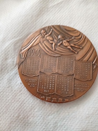 Médaille bronze calendrier - médaille, de