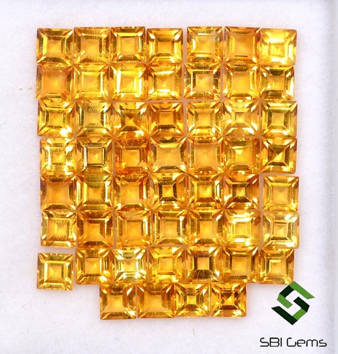 Naturel citrine coupe carré - citrine,