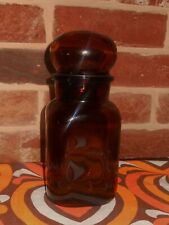 pot bocal en verre fumé brun 70's  pot cuisine pharmacie vintage rétro  henkel