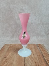 Vase vintage en opaline rose