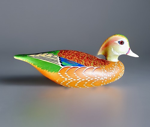 Wooden duck decoy - duck,