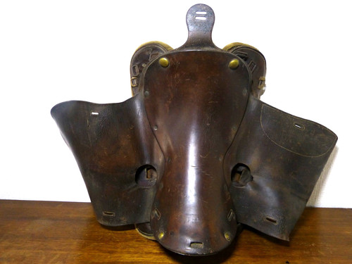 Selle cuir cheval ancienne - selle,