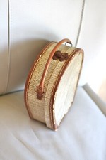 valise carton ancienne - sac à main vintage - 19 x 18 x 8 cm  - Bon état