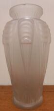 Vase en verre moule Espaivet Signé Art Nouveau XXeme H 31cm D 15cm