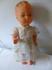 Poupon ancien Vintage - yeux dormeurs - 36 cm - vêtements soignés 