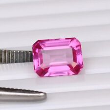 Saphir rose de Ceylan 5,10 ct. taillé octogonalement pierre précieuse en vrac...