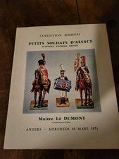 Collection Boersh Petits Soldats D'Alsace 1971 Catalogue De Vente Bon État