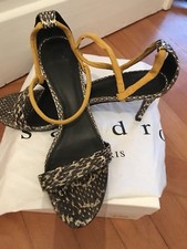 Sandro, Sandales, Maje, imprimé léopard, SERPENT, TAILLE 40