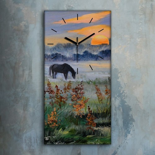 Horloge décorative sur toile