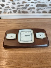 BAROMETRE THERMOMETRE PERIODE ART DECO BOIS-METAL