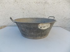 bassine en zinc vintage diamètre 40 cm haut 15 cm