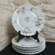 6 assiettes plates en porcelaine de limoges haviland modèle Sylvie torse  3