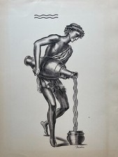 Porteur eau gravure - porteur, par