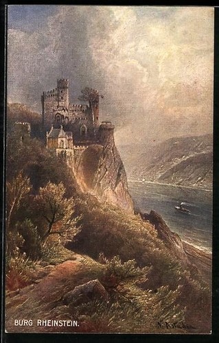 Château rheinstein bateau - château,