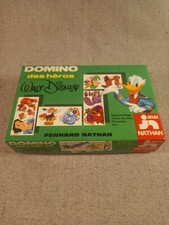 Jouet rétro domino des héros Walt Disney par Fernand Nathan de 1977
