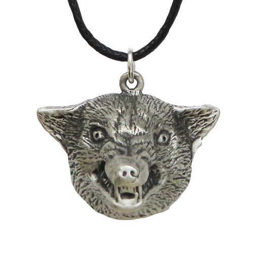 Pendentif tête loup en - pendentif,