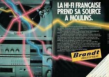 publicité Advertising 0121 1983 Brandt éléctronique  Moulins hi-fi  tuner ampli 