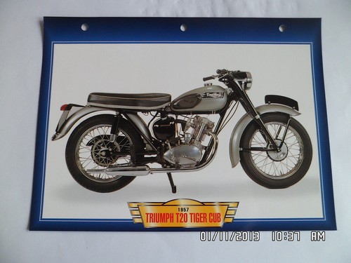 Carte fiche moto triumph - fiche, t20