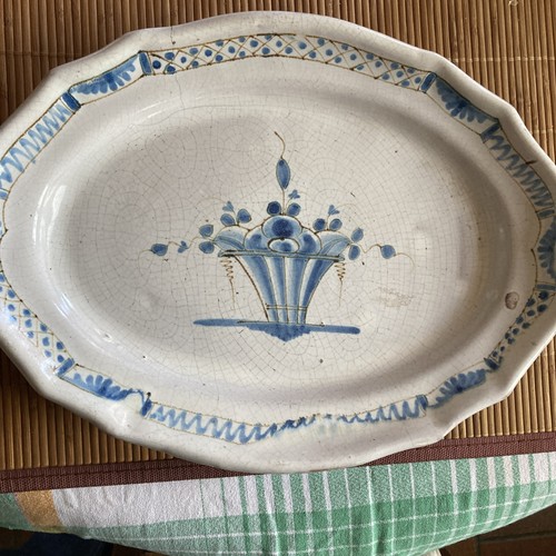 Plat cul noir faience - noir, en