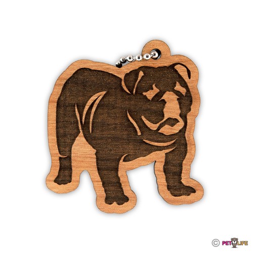 English bulldog keychain - bulldog, key