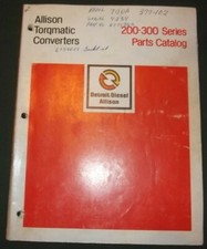 Detroit Diesel Allison TC Tca Tcrd Tco Tcord 200 300 Convertisseur Pièces Manuel