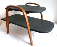 STEINER RARE TABLE BASSE "BOW-WOOD"  ANNÉES 50 BOIS  Lg 78,5 x lg 38 x Ht  42 cm