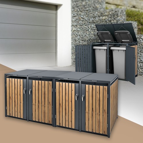Set abri pour poubelles - abri,