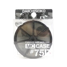 Daiichi #33298 Parts Case 75R 6 Pockets 75 mm Black (2987)