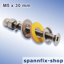 100 Trespa-Balkonschrauben-Set M5 X 30 MM En A2 avec Trespa Inox V2A Vis