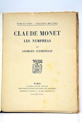 Clemenceau claude monet - claude, les