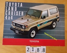 TOYOTA LAND CRUISER 4X4 CHASSIS MOYEN FRP Prospectus 2 pages 03/1985 Fr
