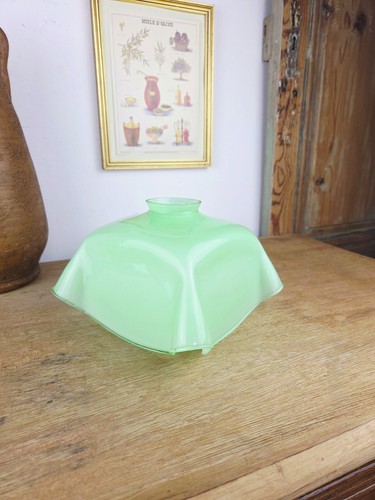Abat jour opaline vert pastel - abat-jour,