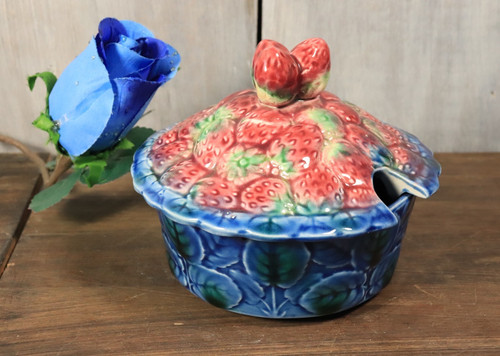 Ancien confiturier pot couvert - ancien,