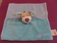 T5G / doudou plat chien bleu