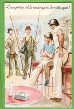 CARRIERE carte postale Humour  PÊCHE  pêcheur