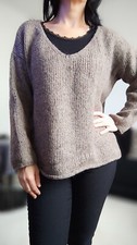 Pull Mohair marron Made in Italy 36 38 40