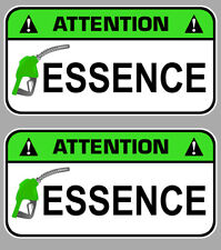 2 X ATTENTION ESSENCE SUPER 95 98 CARBURANT 7cm AUTOCOLLANT STICKER  EA115