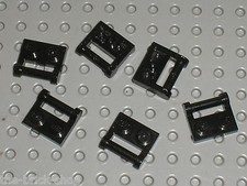 6 x LEGO Black Plate ref 48336