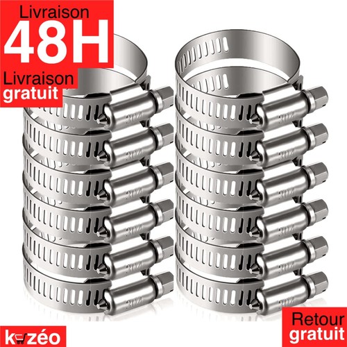 Colliers serrage inox - 12,