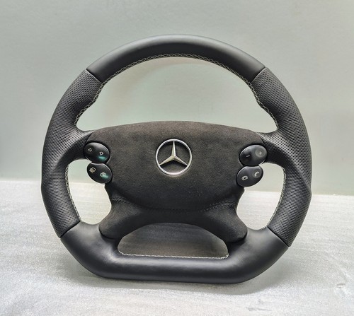 Volant plat cuir mercedes - plat,