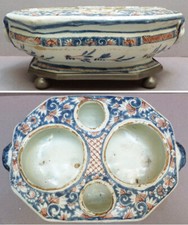 Superbe huilier vinaigrier faïence de ROUEN 18e siècle 18th century